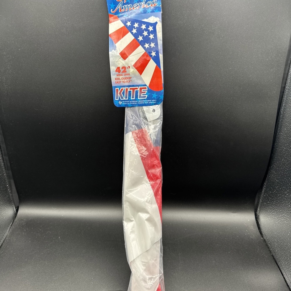 Vintage Gayla American Flag Kite Delta Keel Guided 42-Inch Made in USA NIP
